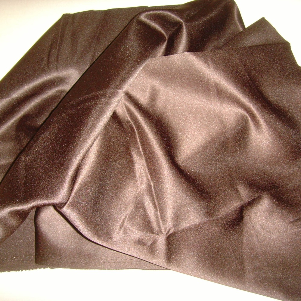 Chocolate Brown Taffeta-Like Fabric - 1 Yard/3 Inches